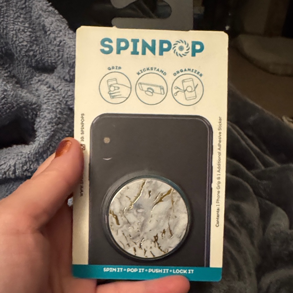 ⭐️⭐️$5  Marble Phone Grip‎ - White